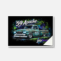 '59 Apache die-cut sticker peel