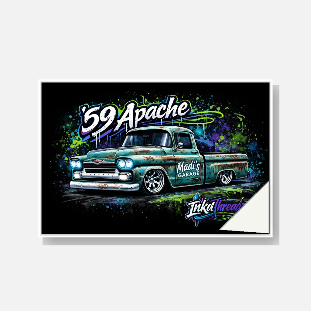 '59 Apache die-cut sticker peel