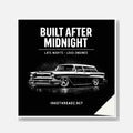 BAM '57 Chevy Wagon die-cut sticker peel