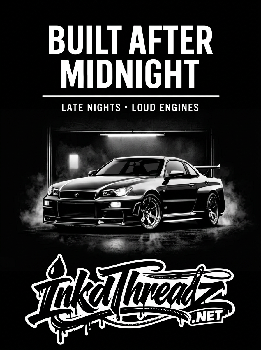 Built After Midnight Nissan GTR R34 Artwork