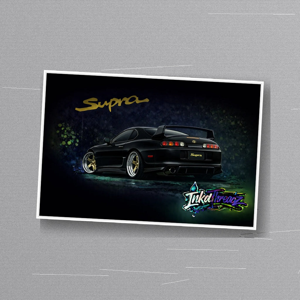 Black Supra sticker applied