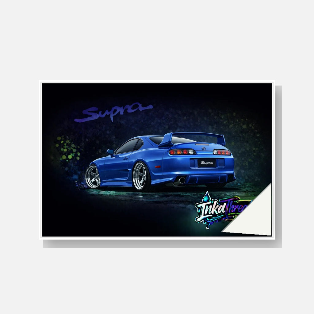 Blue Supra die-cut sticker peel