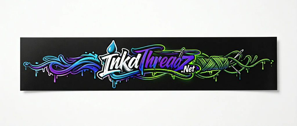 InkdThreadz Windshield Banner Sticker - flat product view